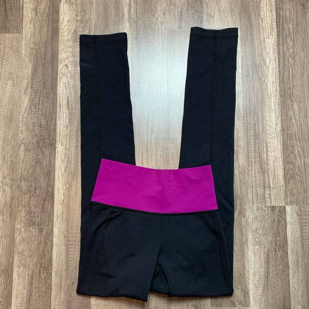 Lululemon Women's Size 2 Black & Purple Leggings - Picture 1 of 2